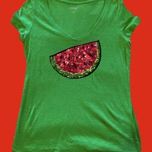 Soho tee with watermelon detail